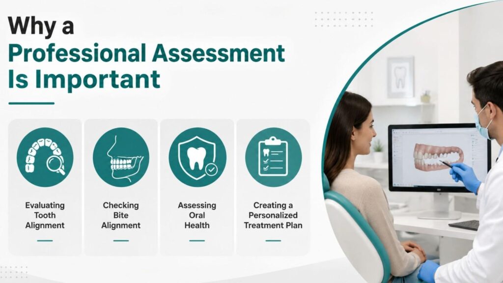 Professional dental assessment to determine Who Is a Good Candidate for Invisible Aligners? through comprehensive smile evaluation, bite analysis, and personalized orthodontic treatment planning.
