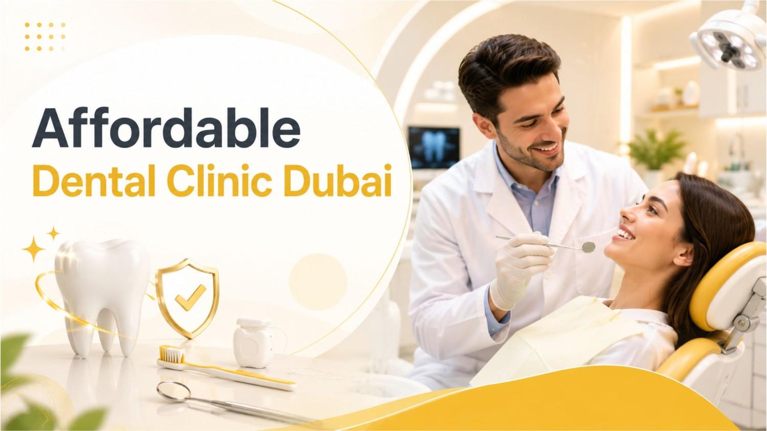 Affordable Dental Clinic Dubai feature image showing modern dental care, preventive dentistry, and affordable oral health treatments in a professional dental clinic.